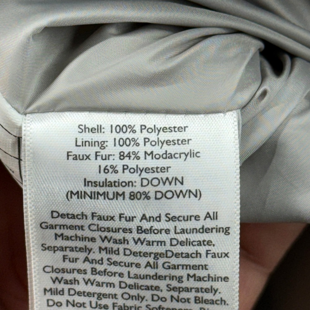 Eddie Bauer Puffer Coat Women Gray Geometric Print Full Zip Down Filled - Picture 7 of 9